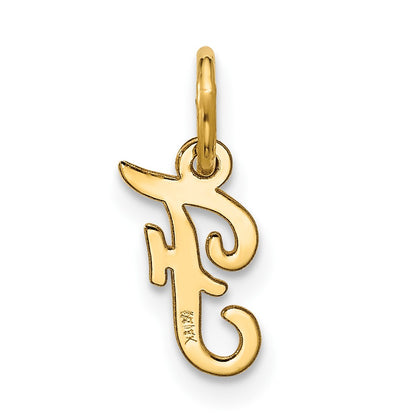 10k Small Script Initial F Charm