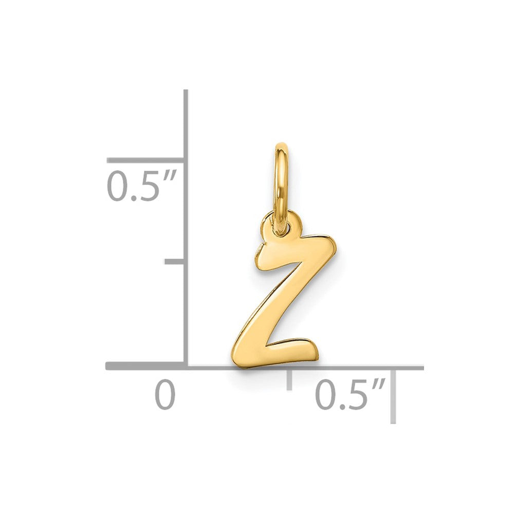 10k Small Script Initial Z Charm