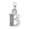 10k White Gold Diamond Initial B Pendant