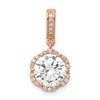 10K Tiara Collection Rose Gold Polished CZ Pendant