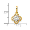 10K Tiara Collection Polished CZ Pendant
