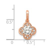 10K Tiara Collection Rose Gold Polished CZ Pendant