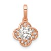 10K Tiara Collection Rose Gold Polished CZ Pendant