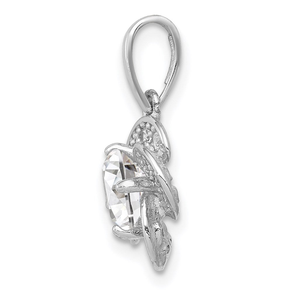10K Tiara Collection Polished CZ Pendant