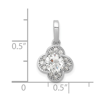 10K Tiara Collection Polished CZ Pendant