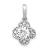 10K Tiara Collection Polished CZ Pendant