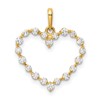 10K CZ Heart Pendant
