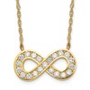 10K Polished CZ Infinity 18 inch Necklace