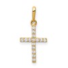 10K CZ Cross Pendant