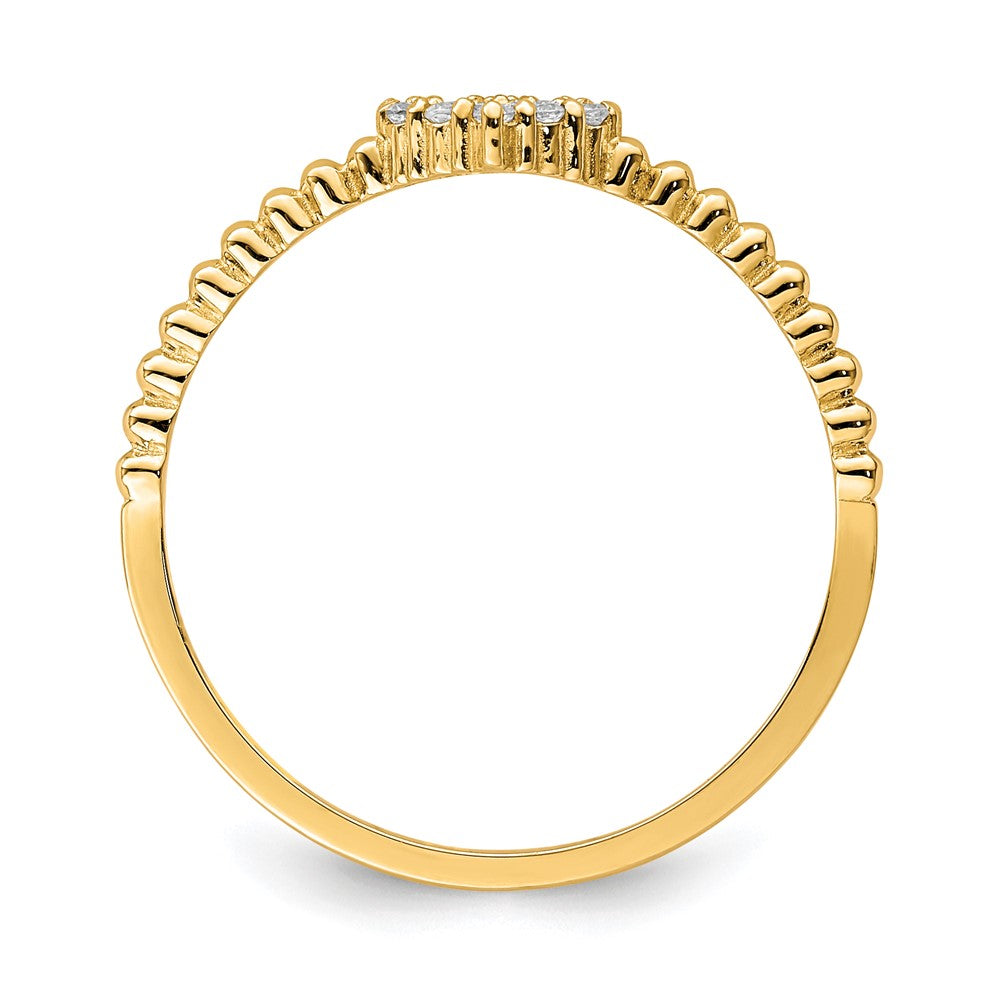 10k CZ Heart Ring