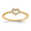 10k CZ Heart Ring