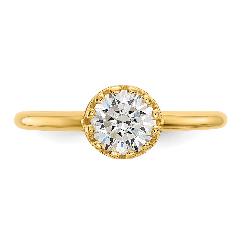 10k Tiara Collection Polished CZ Ring