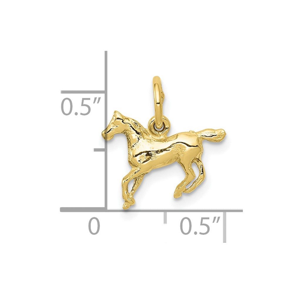 10k Polished Horse Charm