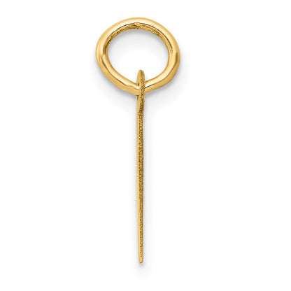 10k Small Slanted Block Initial I Charm