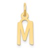10k Small Slanted Block Initial M Charm