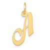 10K Medium Fancy Script Initial A Charm