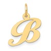 10K Medium Fancy Script Initial B Charm