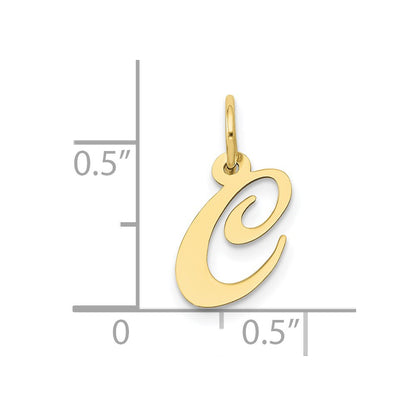 10K Medium Fancy Script Initial C Charm