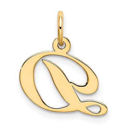 10K Medium Fancy Script Initial D Charm