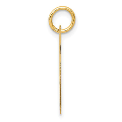 10K Medium Fancy Script Initial I Charm