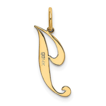 10K Medium Fancy Script Initial J Charm