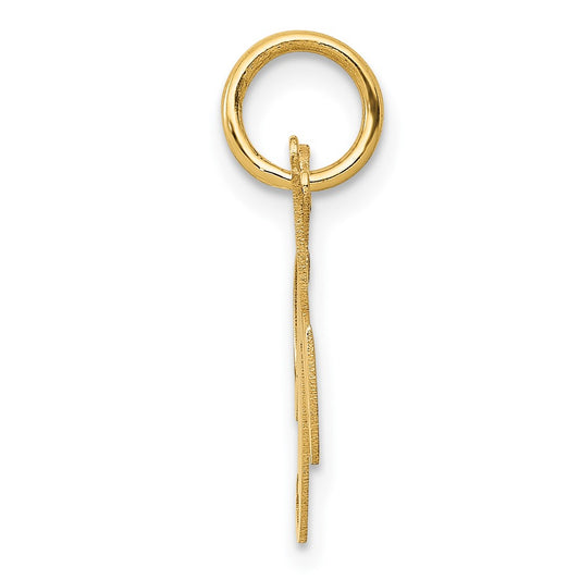 10K Medium Fancy Script Initial K Charm