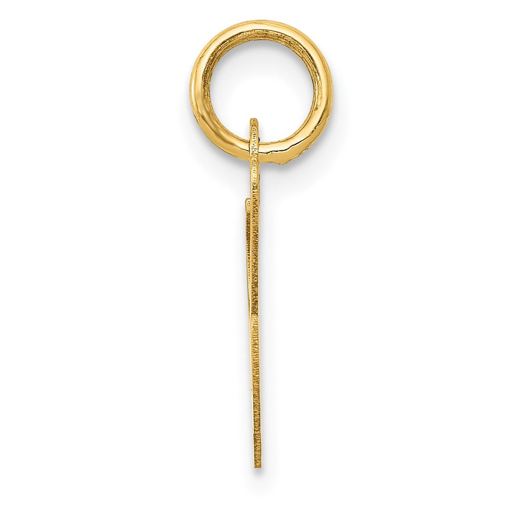 10K Medium Fancy Script Initial L Charm