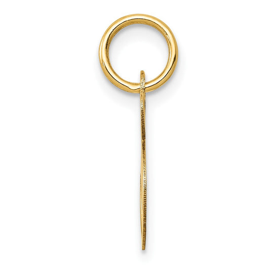 10K Medium Fancy Script Initial S Charm