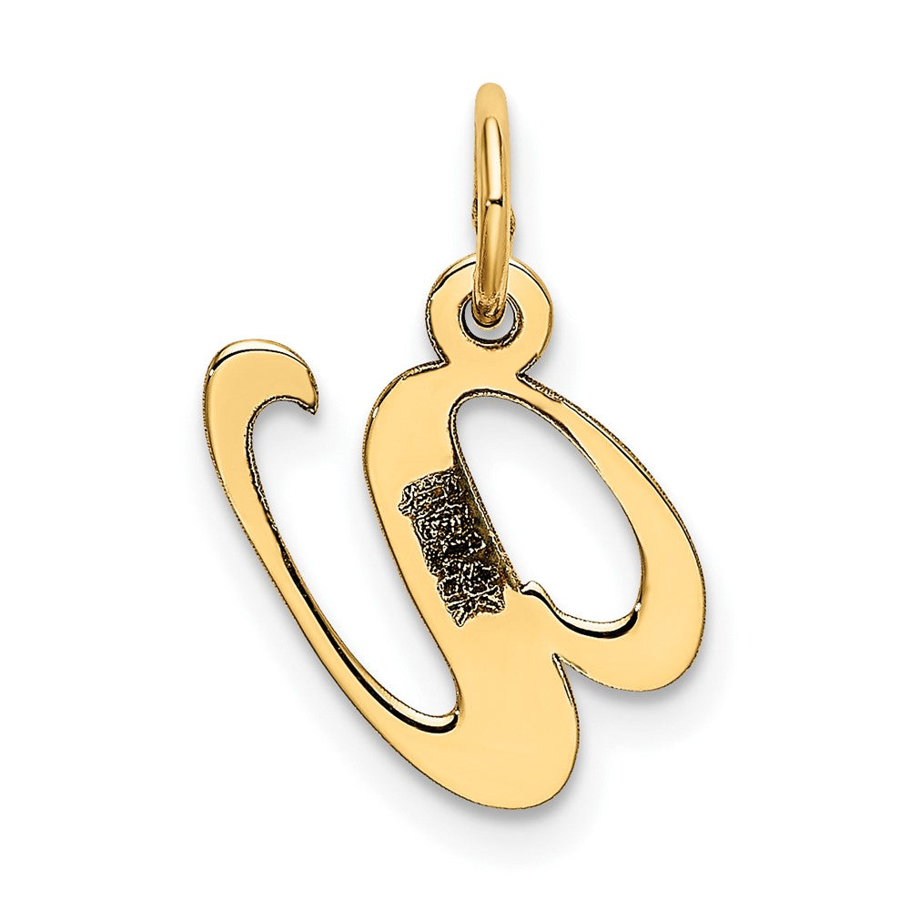 10K Medium Fancy Script Initial V Charm