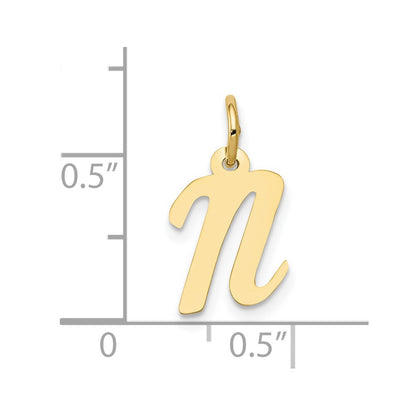 10k Small Script Initial N Charm