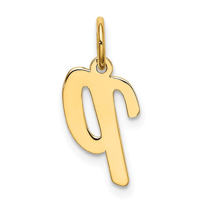 10k Small Script Initial P Charm