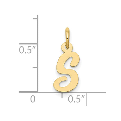 10k Small Script Initial S Charm
