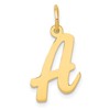 10K Medium Script Letter A Initial Charm