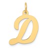 10k Large Script Letter D Initial Charm