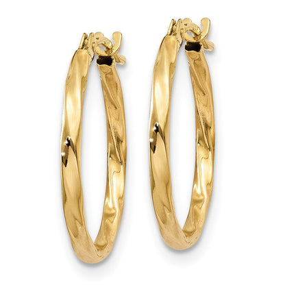 10k Twist Hoop Earrings
