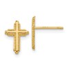 10K Polished Cross Post Earrings