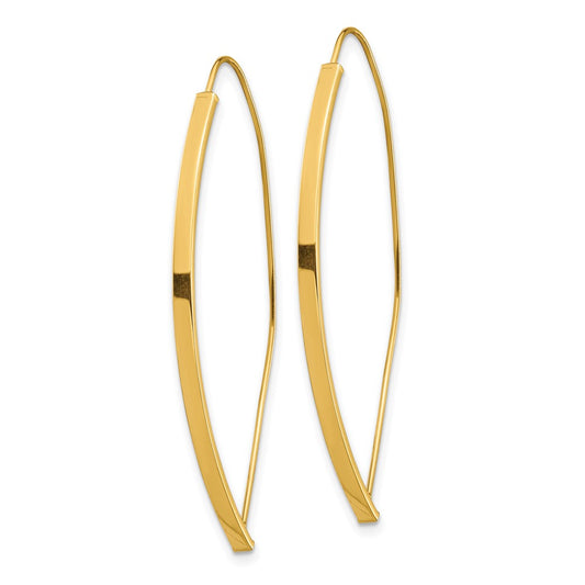 10k Bar Dangle Threader Earrings