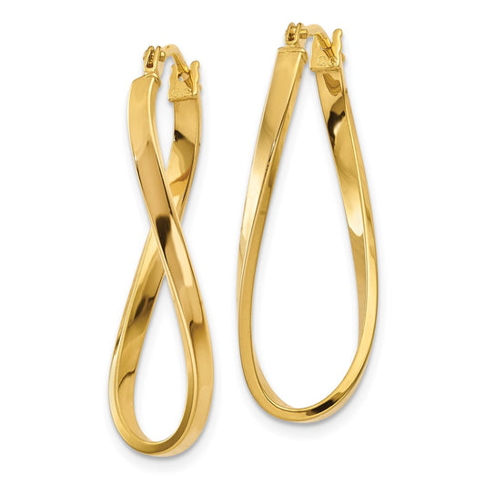 10k Small Twisted Hoop Earrings
