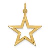 10k Diamond-cut Large Star Charm