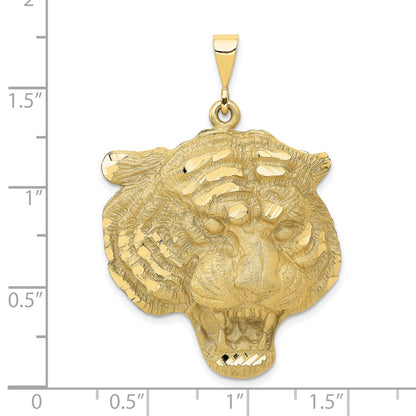 10k Large Tiger Head Pendant