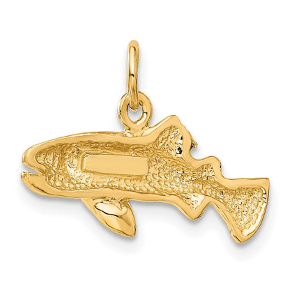 10k Grouper Fish Charm
