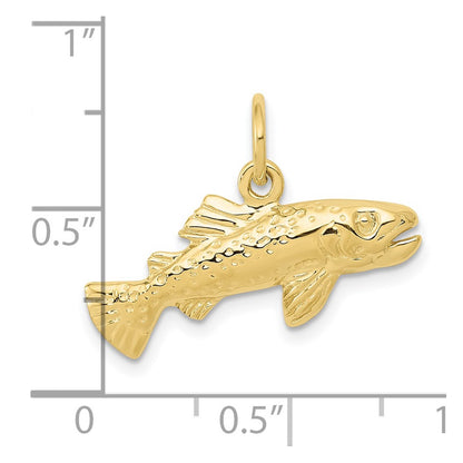 10k Grouper Fish Charm