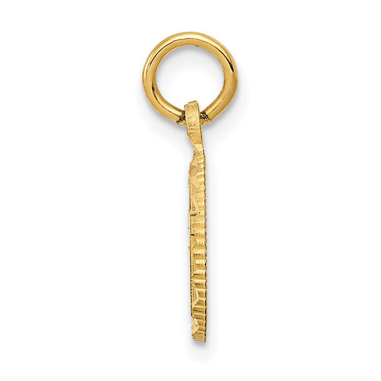 10k Eternal Life Cross in Circle Charm