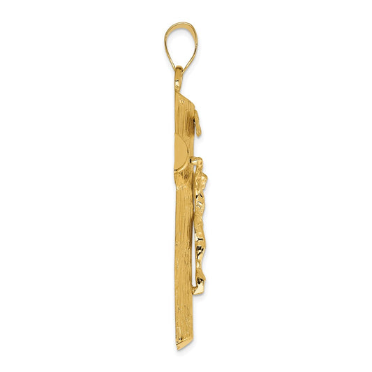 10k Large Crucifix Pendant