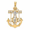 10k Two-tone Large Mariners Crucifix Pendant