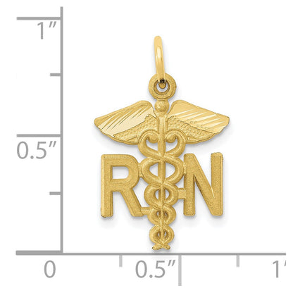 10k Nurse RN Caduceus Charm