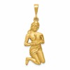 10k Large Satin Diamond-cut Virgo Zodiac Charm