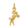 10k Small Satin Diamond-cut Aries Zodiac Charm