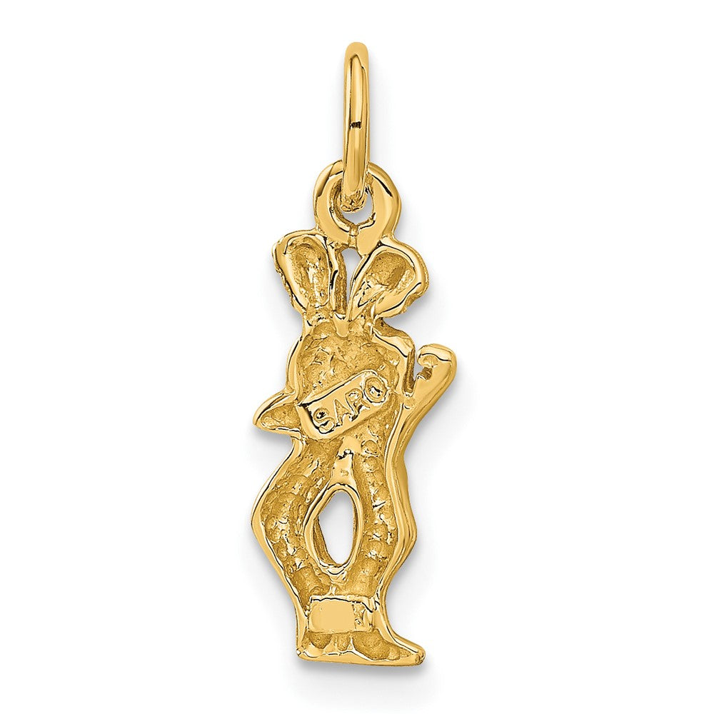 10k Small Satin Diamond-cut Gemini Zodiac Charm