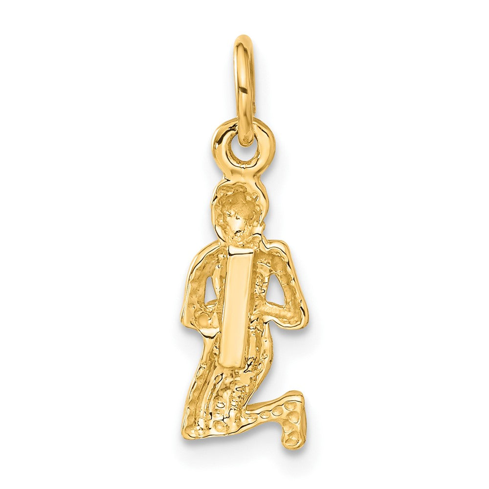 10k Small Satin Diamond-cut Virgo Zodiac Charm